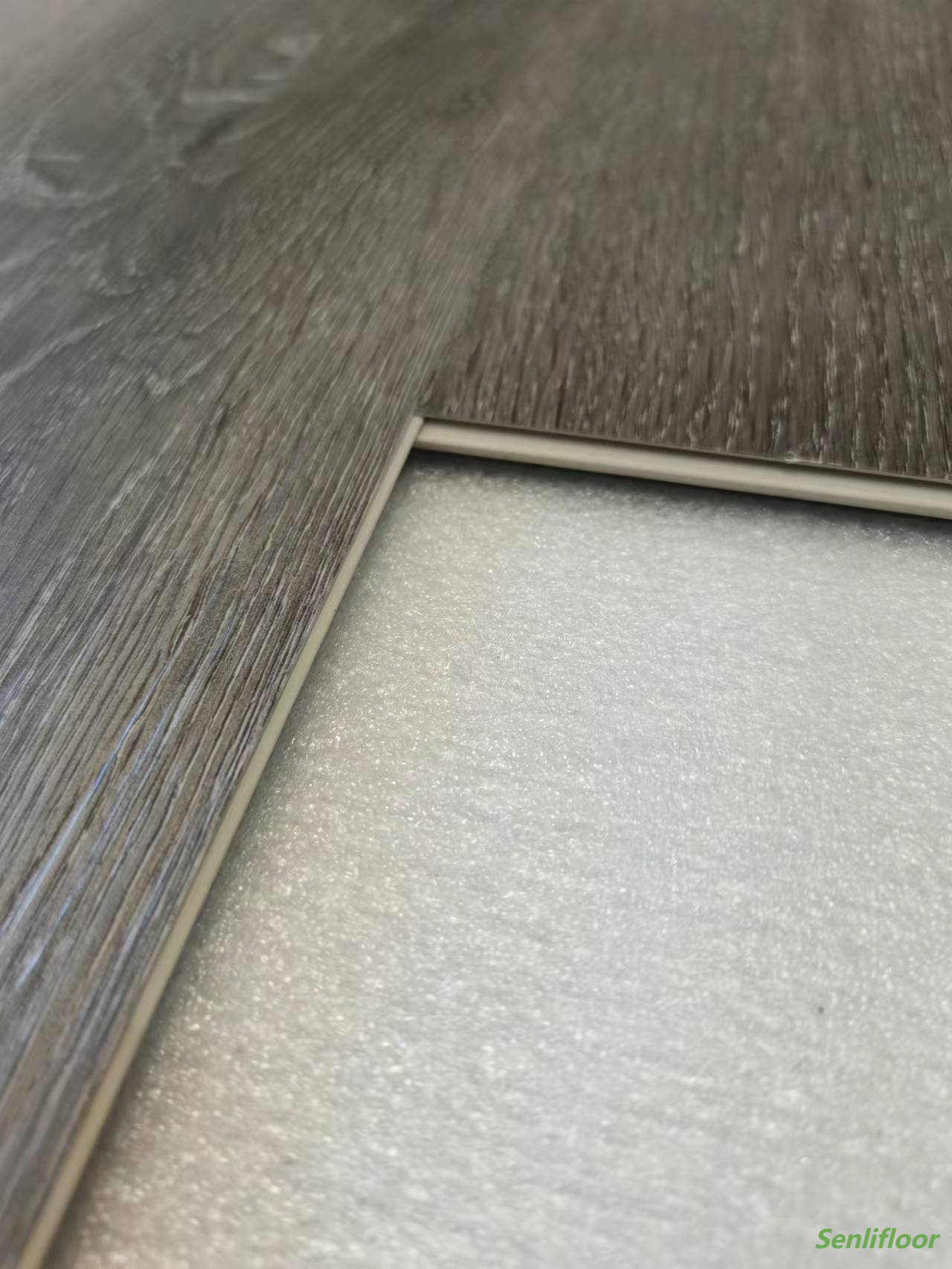 4mm SPC Flooring 100% Virgin Material , Undelay, IXPE/EVA